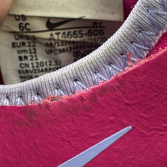 Nike Kids Flex Runner AT4665-606 Pink Low Top Slip On Running Shoes Size 6c - Picture 3 of 6